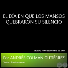 EL DA EN QUE EL MUNDO SABR DE LAS MUJERES - Por ANDRS COLMN GUTIRREZ - Sbado, 04 de Marzo de 2017